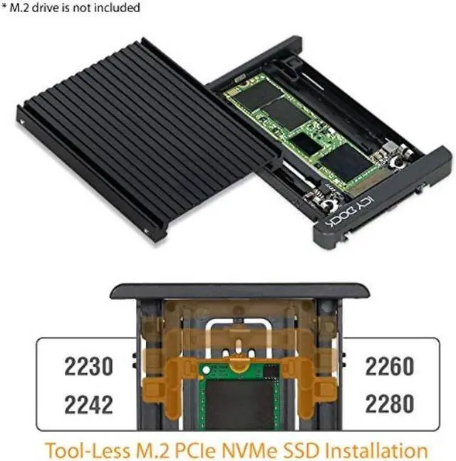Alt view image 15 of 17 - Icy Dock Mb705m2p-B Drive Enclosure For 2.5" - U.2 (Sff-8639) Host Interface External - Black