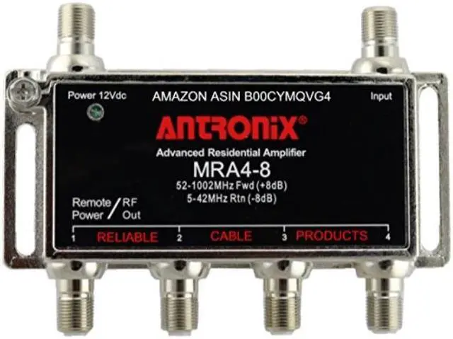 Main image of Antronix AMP MRA4-8/AC Broadband Cable TV Signal Booster With Power Supply