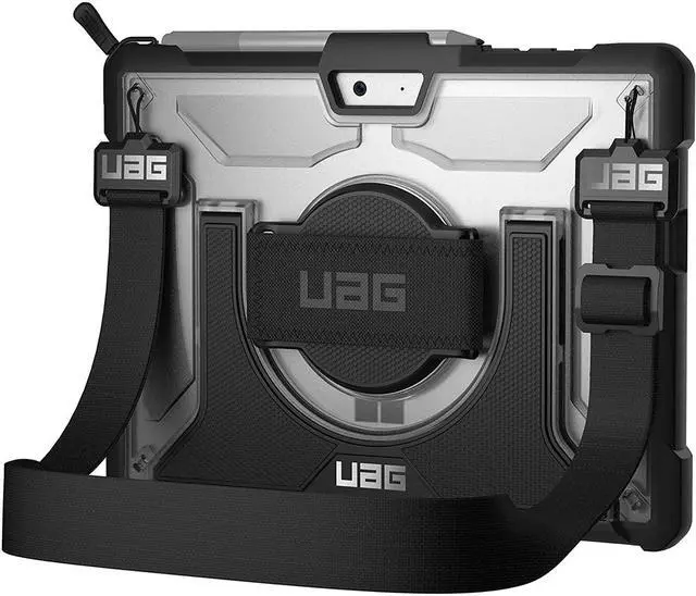 Alt view image 12 of 20 - UAG Designed for Microsoft Surface Go 4 / Surface Go 3 / Surface Go 2 / Surface Go Case 10.5" Plasma w/Hand Strap & Shoulder Strap Feather-Light Rugged Military Drop Tested Cover Ice