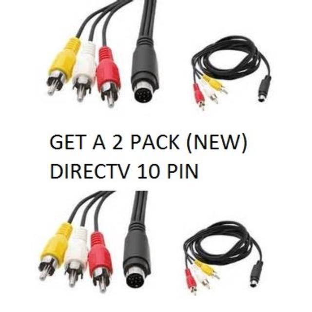thumbnail image 2 of 2 LOT DIRECTV 10 PIN A/V COMPOSITE CABLE CLIENTS 10PINCOMPOS RCA 2 of 9