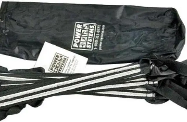 Main image of Power Systems Indoor Agility Ladder with 10 Stepping Areas, 15 Feet x 18 Inches, Black/White (30682)