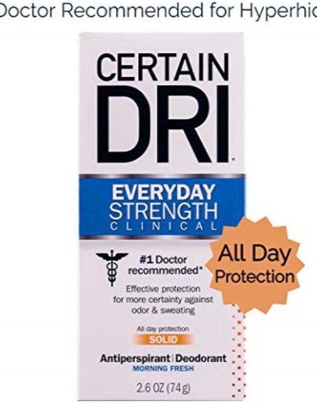 Certain Dri Everyday Strength Clinical Antiperspirant Deodorant | Effective All Day Protection Against Odor and Sweat | Solid | 26 Fl Oz (Pack of 1) Care - Newegg.ca