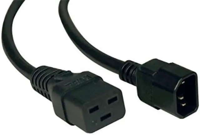 Alt view image 2 of 5 - Tripp Lite Heavy-Duty Power Cord, 15A, 14AWG (IEC-320-C19 to IEC-320-C14) 2-ft.(P047-002)