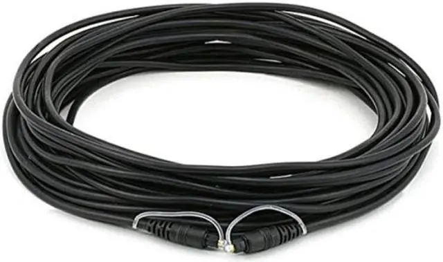 Alt view image 6 of 11 - Monoprice S/PDIF (Toslink) Digital Optical Audio Cable - 50 Feet | Gold Plated Ferrule,Molded Strain Relief