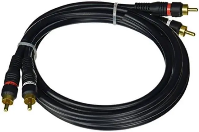 Alt view image 2 of 2 - imbaprice 2rca male to 2rca male home theater audio cable 6 feet black