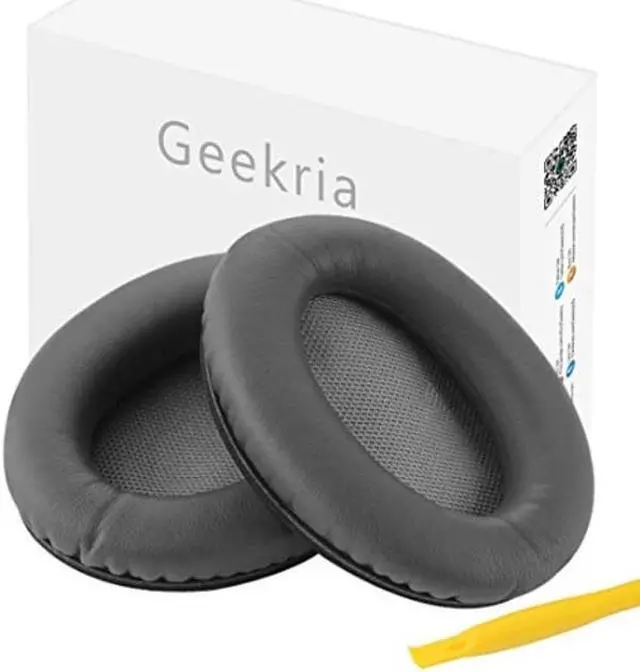 Alt view image 8 of 8 - Geekria Replacement Ear Pads for Bose QuietComfort 35, QC35, QC25, QC2, QC15, Around-Ear AE2, AE2i, AE2w Headphones (Dark Gray)