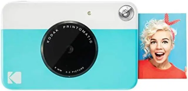 Alt view image 9 of 10 - kodak printomatic digital instant print camera blue, full color prints on zink 2x3" stickybacked photo paper  print memories instantly