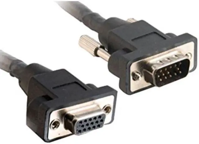 Alt view image 4 of 5 - C2G 52094 Panel-Mount HD15 SXGA Male to SXGA Female Monitor Extension Cable, Black (3 Feet, 0.91 Meters)