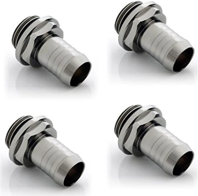 Alt view image 5 of 5 - Bitspower G1/4" to 3/8" Barb Fitting for Soft Tubing, Black Sparkle, 4-pack