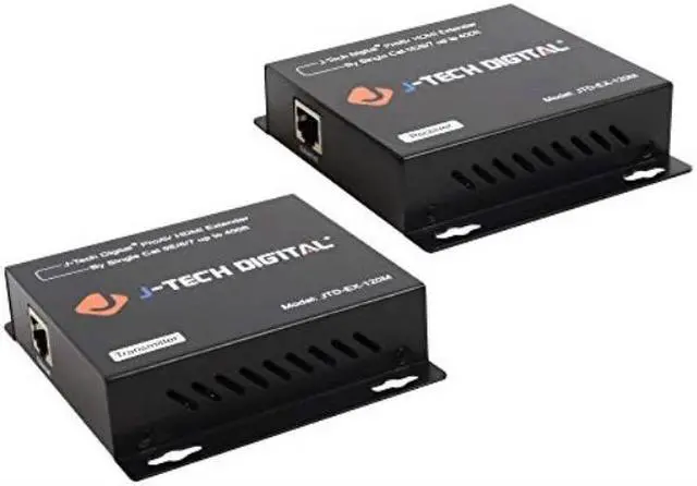 Alt view image 7 of 14 - J-Tech Digital ProAV HDMI Extender Over Single Cat5e/6 Cable TCP/IP 1080p IR Remote - Up to 400' [JTD-EX-120M]