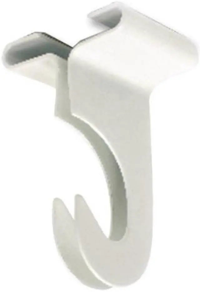 Alt view image 9 of 10 - Baumgartens Suspended Ceiling Hooks, 2" Long, 2/PK, White 54510
