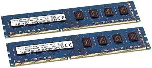 Alt view image 5 of 6 - Hynix 16GB 2x8GB PC3L-12800U PC12800 1600MHz 1.35V Non-ECC DDR3 HMT41GU6BFR8A-PB