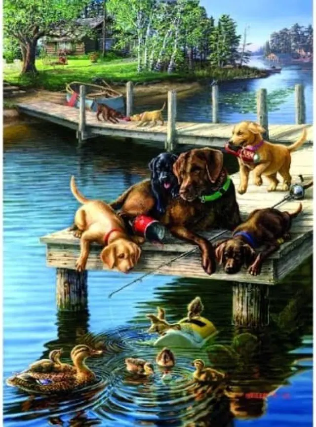 Alt view image 3 of 6 - Summer School 500+ Piece Jigsaw Puzzle by SunsOut