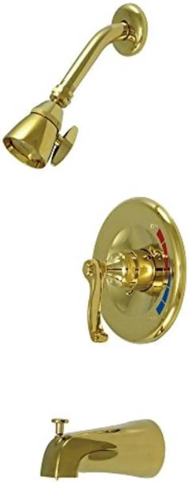 Alt view image 2 of 4 - Kingston Brass KB863.FLT Royale Pressure Balanced Valve Trim with Metal Lever Ha