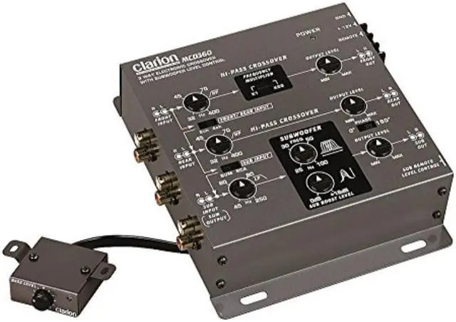 Main image of clarion mcd360 2/3way 6channel electronic crossover w/ 5volt rca outputs + subwoofer equalizer