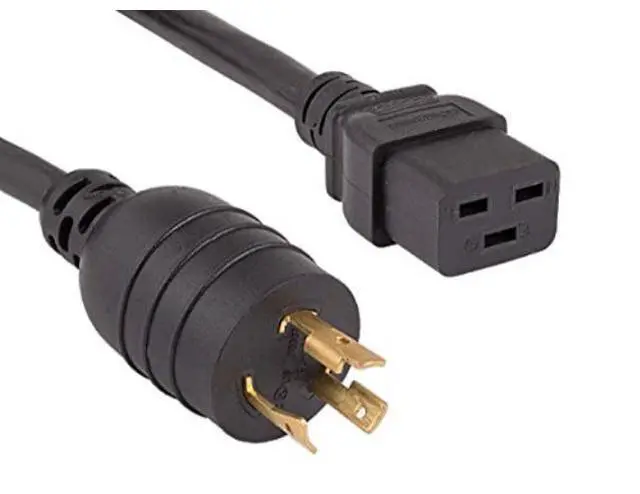 Alt view image 2 of 9 - cable leader 12 awg 20a 250v heavyduty power cord nema l620p to iec 320 c19 ul listed 15 foot 1 pack