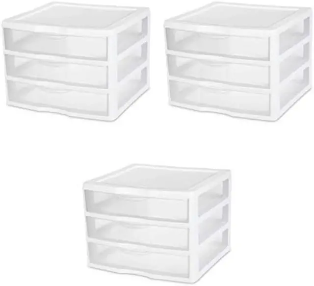 Alt view image 13 of 15 - Sterilite 3-Drawer Organizer - ClearView Wide 2093 - by Sterilite