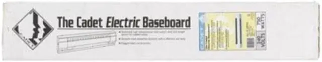 Alt view image 4 of 10 - CADET 3F750W 36" Electric Baseboard Heater, White, 563/750W, 208/240V