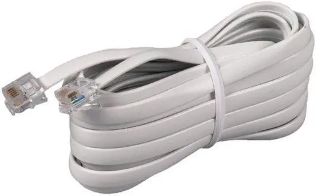 Alt view image 5 of 6 - Voxx Accessories 15' Wht Phone Cord TP231WHR Unit: CARD