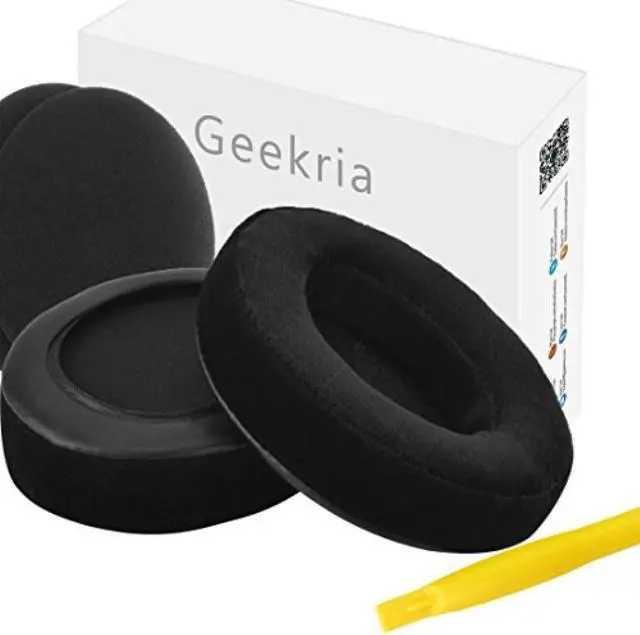 Alt view image 9 of 9 - Geekria Comfort Velour Replacement Ear Pads for Skullcandy Hesh, Hesh 2.0, Hesh 2 Wireless, Crusher Over-Ear Headphones Earpads, Headset Ear Cushion Repair Parts  (Black)