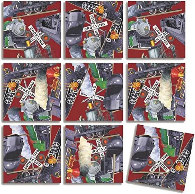 Alt view image 2 of 2 - B Dazzle Pufferbellies Trains Scramble Squares 9 Piece Puzzle