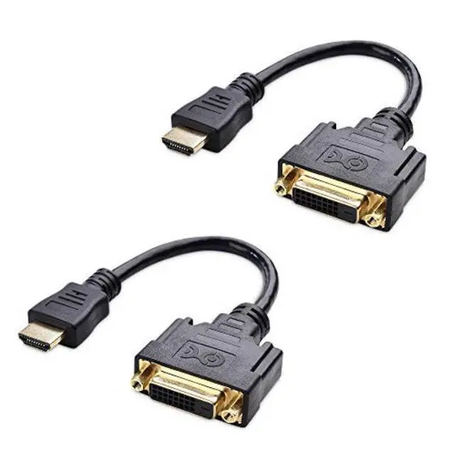 Alt view image 2 of 2 - Cable Matters (2-Pack) Bi-Directional HDMI to DVI Video Cable Adapter - 5 Inches