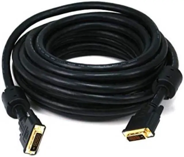 Alt view image 3 of 8 - Monoprice DVI-D Cable - 35 Feet - Black | 24AWG CL2 Dual Link 9.9 Gbps