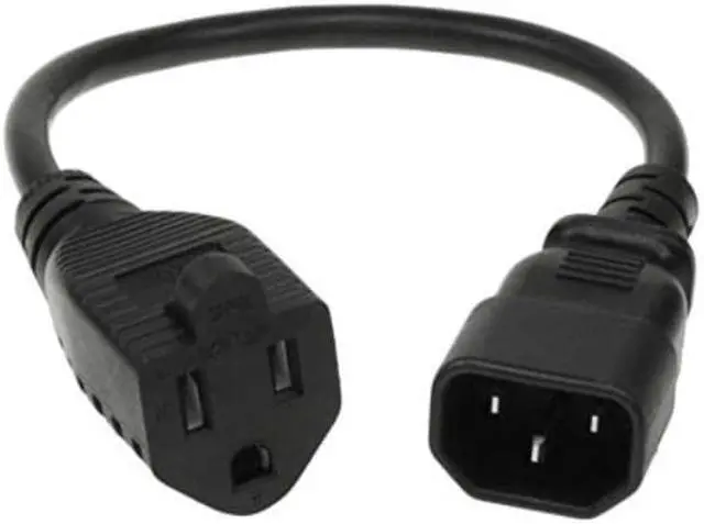 Alt view image 2 of 8 - SF Cable 1 feet 18 AWG Monitor Power Adapter Cord NEMA 5-15R to IEC320 C14
