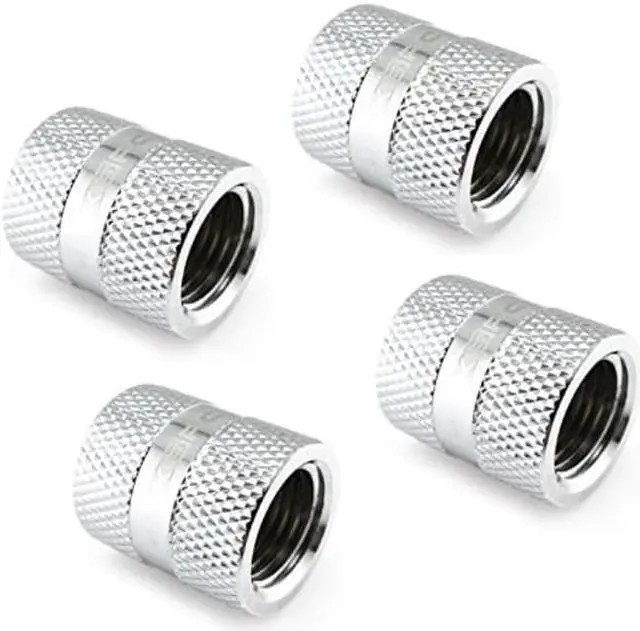Alt view image 5 of 7 - XSPC G1/4" Female to Female Rotary Fitting, Chrome, 4-pack