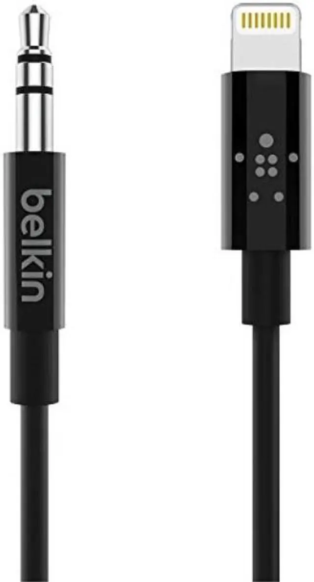 Alt view image 9 of 20 - Belkin - 3' Lightning-to-3.5mm Audio Cable - Black