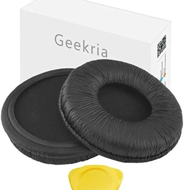 Alt view image 9 of 11 - Geekria QuickFit Leatherette  Replacement Ear Pads for SONY MDR-V500DJ, MDR-V500 Headphones Earpads, Headset Ear Cushion Repair Parts (Black)