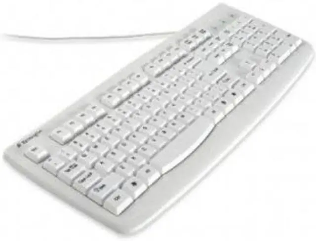 Alt view image 2 of 2 - Kensington K64406US Washable USB/PS2 Keyboard - USB PS/2 - 104 Keys - White
