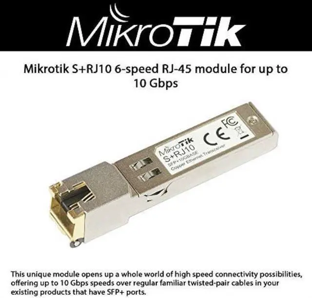 Alt view image 2 of 4 - Mikrotik S+RJ10 6-speed RJ-45 Module for up to 10 Gbps