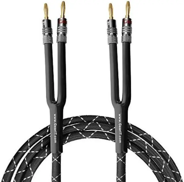 Alt view image 3 of 3 - gearit 12awg premium heavy duty braided speaker wire 35 feet with dual gold plated banana plug tips  oxygenfree copper ofc construction, black