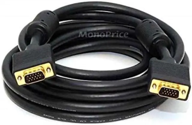 Alt view image 3 of 12 - Monoprice Super VGA Cable - 15 Feet - Male to Male With Ferrites For In-Wall Installation | Gold Plated, CL2 Rated