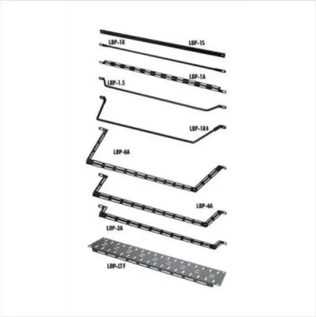 Alt view image 5 of 10 - MIDDLE ATLANTIC LBP1A inLin SHAPED LACING BAR, 10 PC. PACK