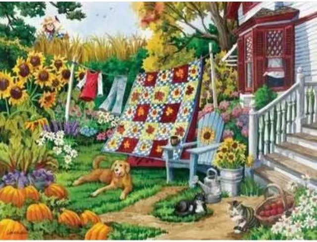 Alt view image 3 of 3 - Country Autumn Jigsaw Puzzle by Nancy Wernersbach (500 Pieces)
