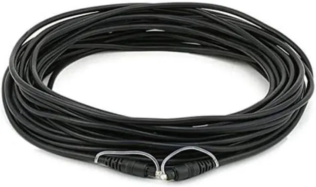 Alt view image 4 of 9 - Monoprice S/PDIF (Toslink) Digital Optical Audio Cable - 40 Feet | Gold Plated Ferrule, Molded Strain Relief