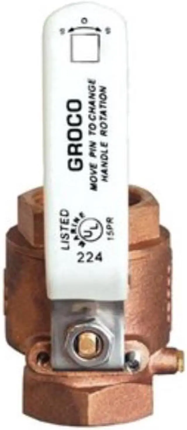 Alt view image 2 of 8 - GROCO 3/8" NPT Bronze In-Line Ball Valve