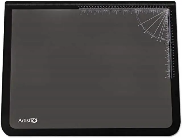 Alt view image 2 of 4 - Artistic Lift-Top Pad Desktop Organizer with Clear Overlay 31 x 20 Black 41200S