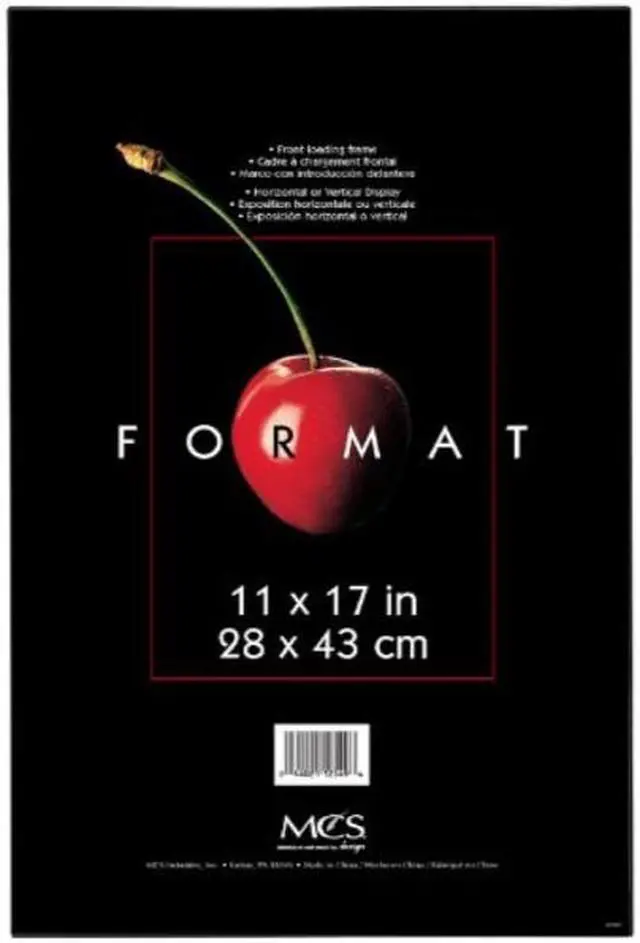 Alt view image 3 of 8 - MCS Plastic Photograph Format Frame in Black - 11 x 17 Inches