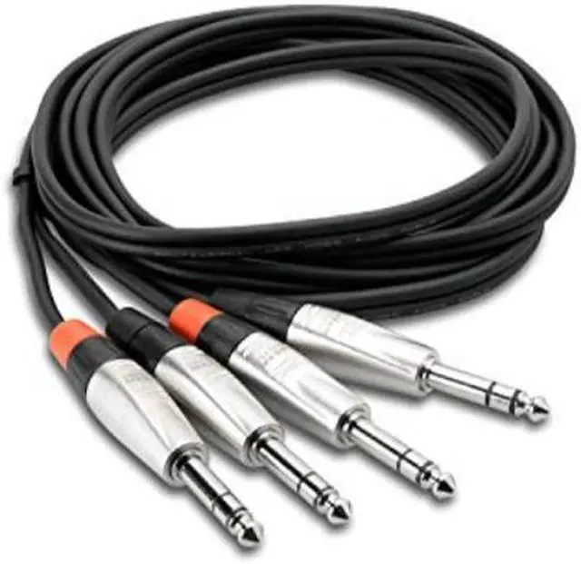 Alt view image 2 of 5 - Hosa HSS-020x2 Pro Dual Cable 1/4"" TRS to Same 20ft
