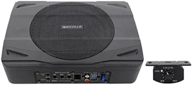 Alt view image 16 of 18 - rockville ss8p 400w 8" cast aluminum slim underseat active powered car/truck subwoofer sub