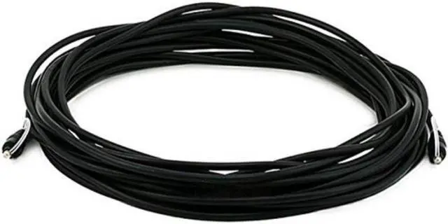 Alt view image 3 of 13 - Monoprice Digital Optical Audio Cable - 35 Feet - S/PDIF (Toslink) | Gold Plated Ferrule,Molded Strain Relief