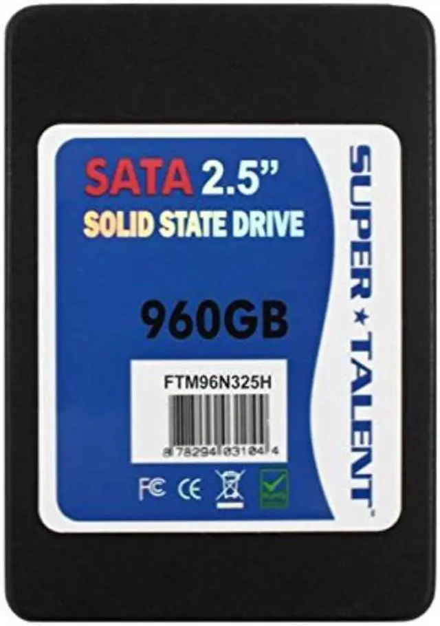 Alt view image 4 of 7 - Super Talent 960GB TeraNova 2.5 inch SATA3 Solid State Drive MLC Model FTM96N325H