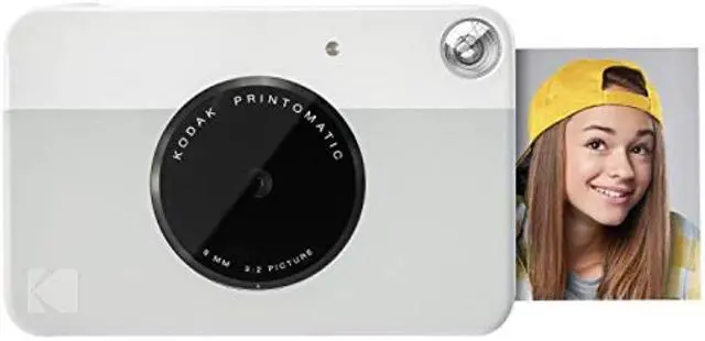 Alt view image 9 of 16 - Kodak Printomatic Instant Print Camera , Prints On ZINK 2x3" Sticky-Backed Paper - Grey