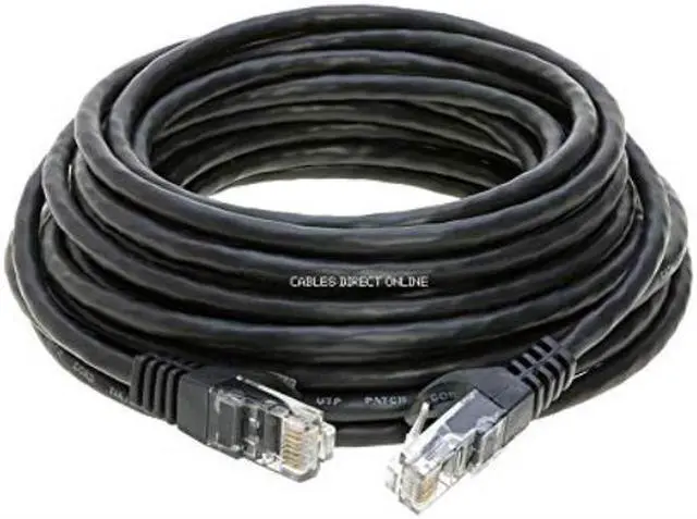 Alt view image 7 of 7 - Cables Direct Online 50ft Cat5e Ethernet Patch Cable, RJ45 Connectors, Black