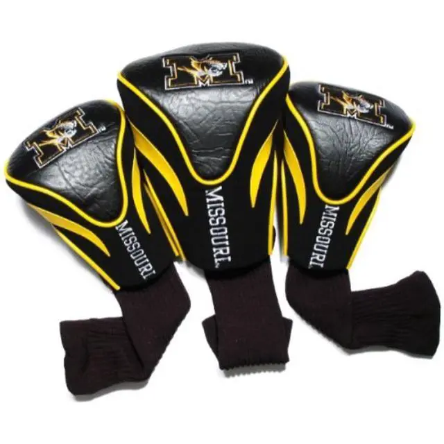 Alt view image 6 of 7 - Team Golf 24994 Missouri Tigers 3 Pack Contour Fit Headcover