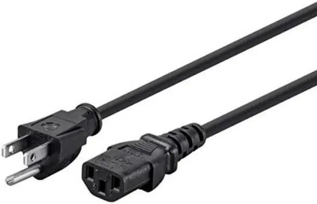 Alt view image 7 of 10 - Monoprice 10ft 18AWG Power Cord Cable w/ 3 Conductor PC Power Connector Socket, 10A (NEMA 5-15P to IEC-320-C13)
