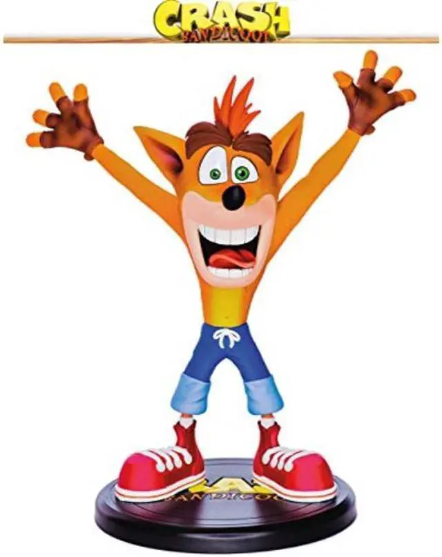 Alt view image 2 of 2 - crash bandicoot pvc painted statue brown/red/white/blue 9"